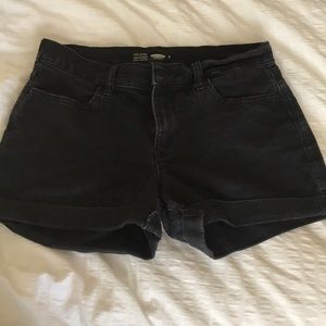 Black jean shorts from Old Navy